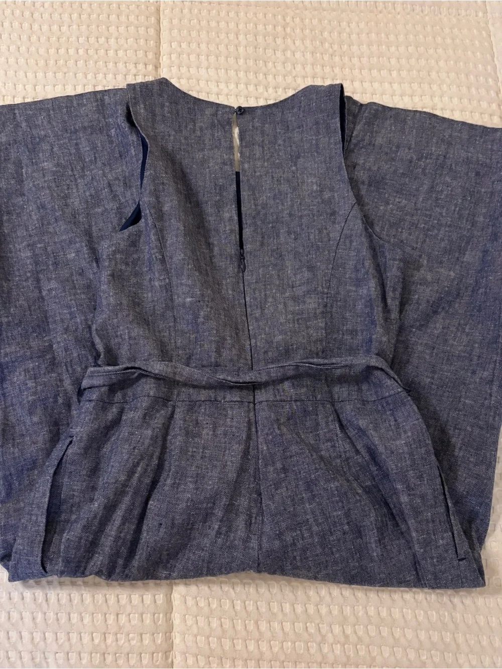 Banana Republic Sleeveless Tie-Waist Chambray Jumpsuit, Size 0P